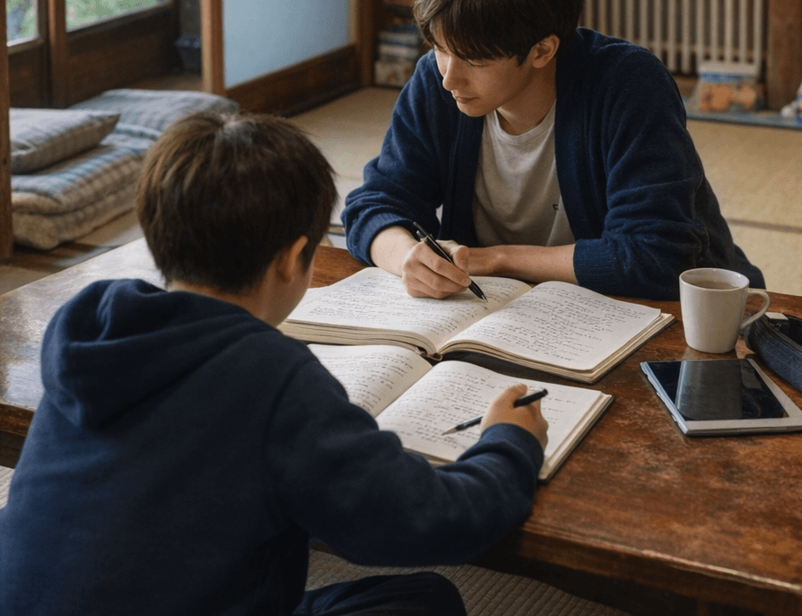 古民家での学習の様子