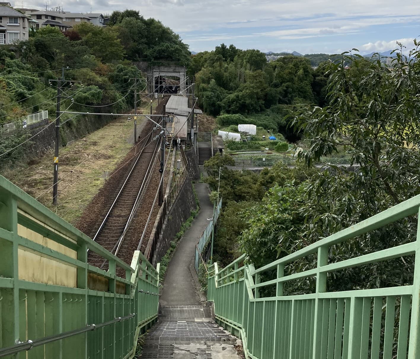 Sasabe station surrounded by satoyama greenery